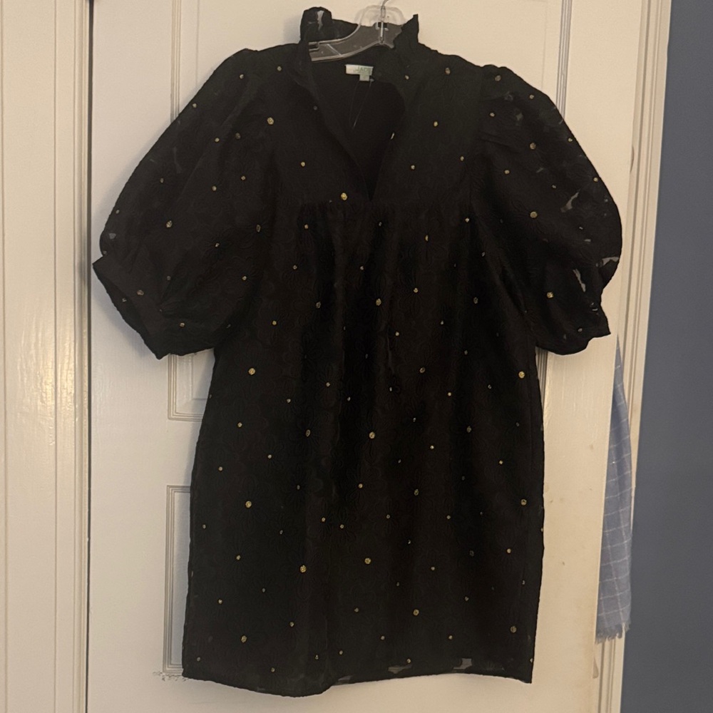 Jade Gold dot cocktail dress